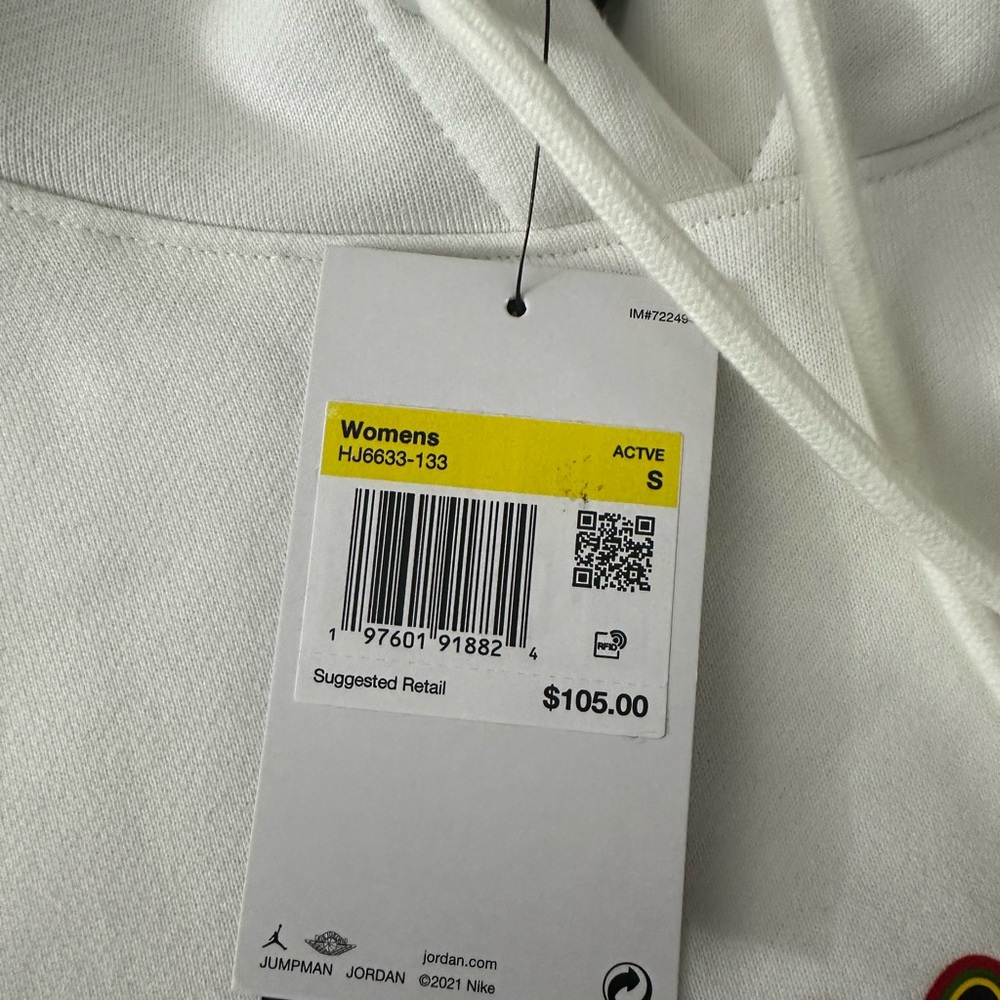 Nike Jordan x Howard University Pullover Hoodie, White, Woman’s Small HJ6633-133 - Picture 6 of 7